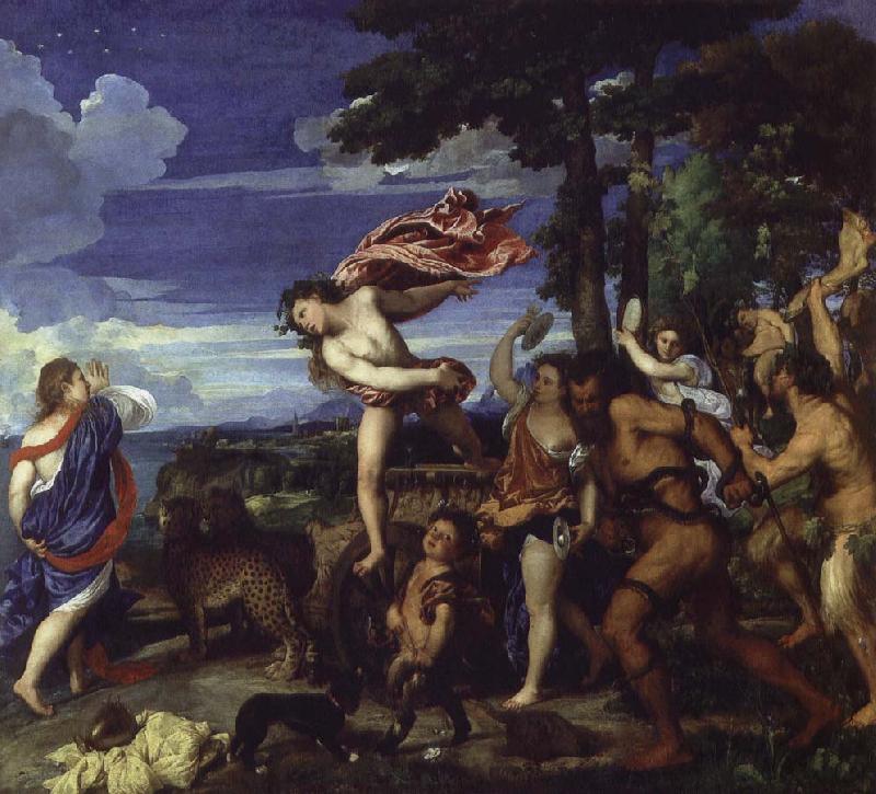 TIZIANO Vecellio bacchus och ariaden oil painting picture